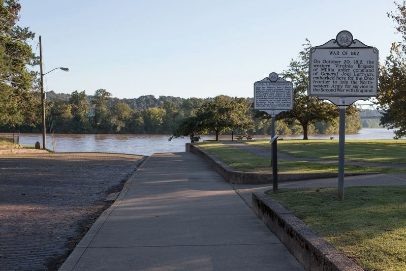 This marker and the Livia S. Poffenbarger marker image. Click for full size.