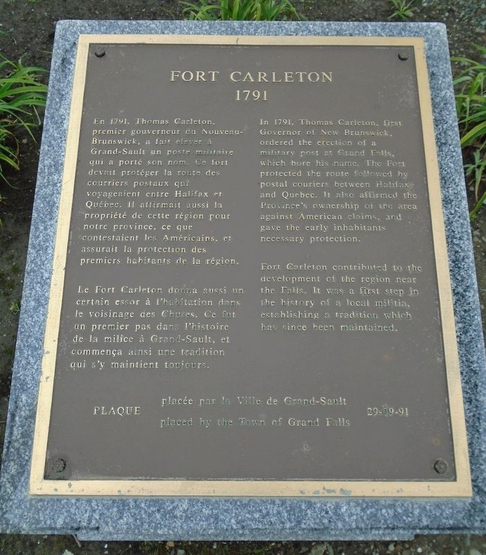 Fort Carleton Marker. Click for full size. Fort Carleton Marker image. Click for full size.