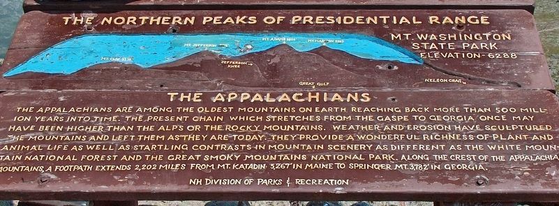 Northern Peaks of Presidential Range Marker image. Click for full size.