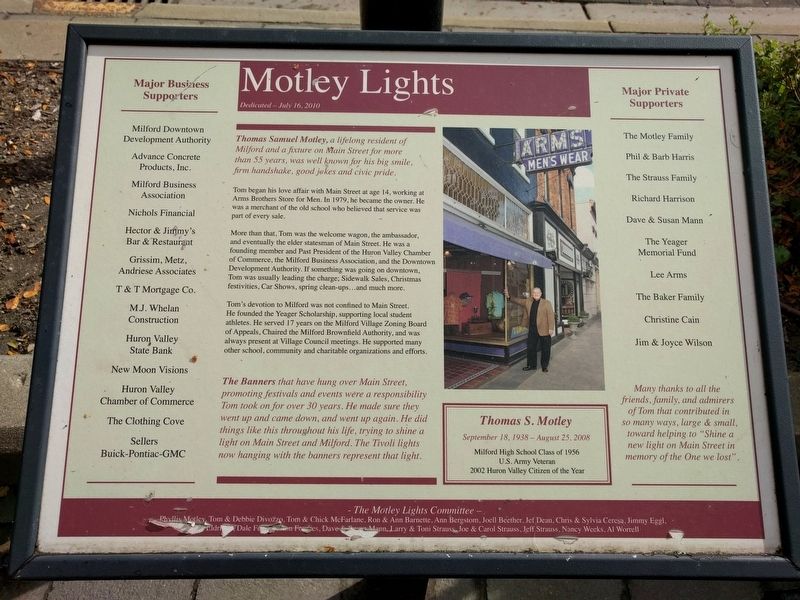 Motley Lights Marker. Click for full size. Motley Lights Marker image. Click for full size.