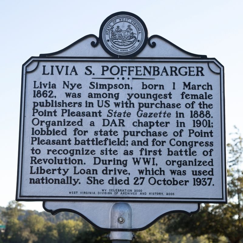 Livia S. Poffenbarger Marker image. Click for full size.