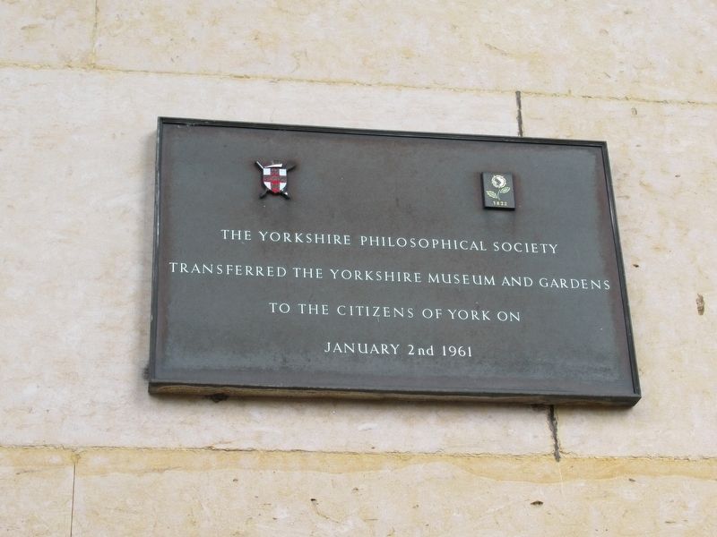 Yorkshire Philosophical Society Marker image. Click for full size.