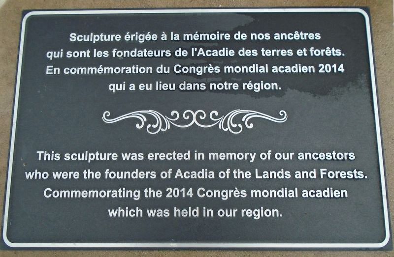 Acadia of the Lands and Forests / l'Acadie des terres et forêts Marker image. Click for full size.