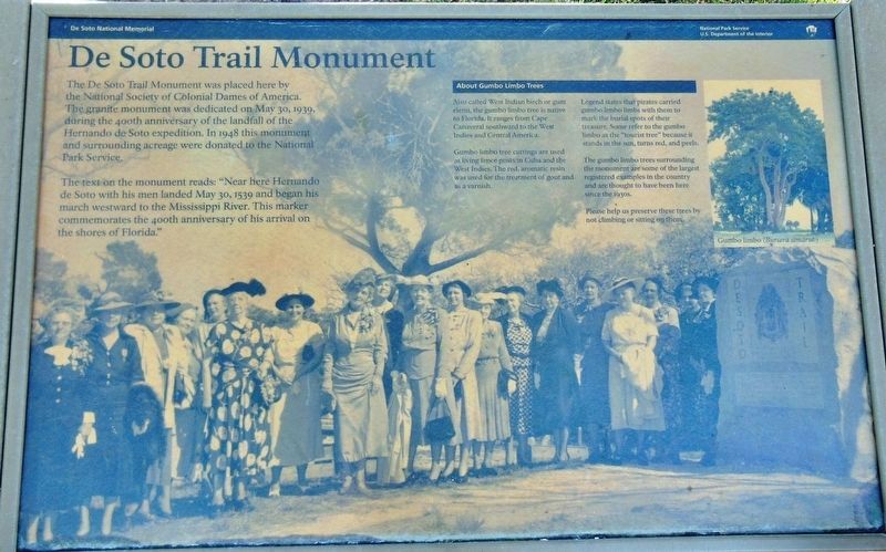 De Soto Trail Monument Marker image. Click for full size.