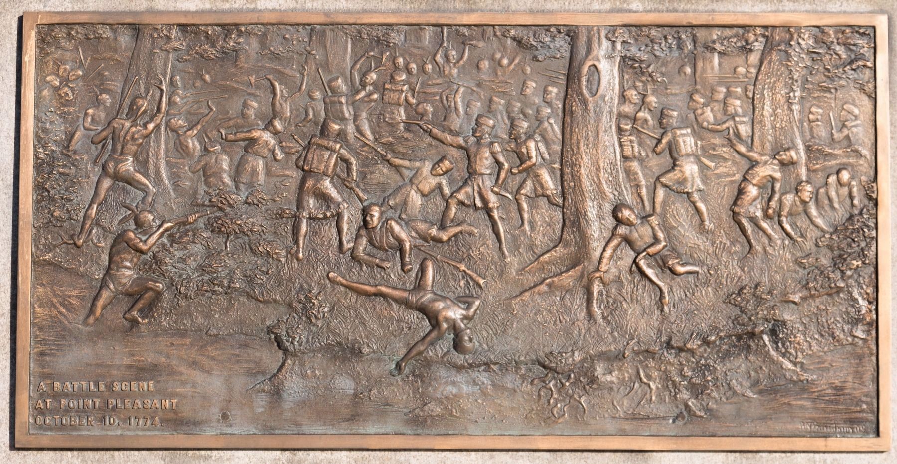 “A Battle Scene at Point Pleasant, October 10, 1774.” image. Click for full size.