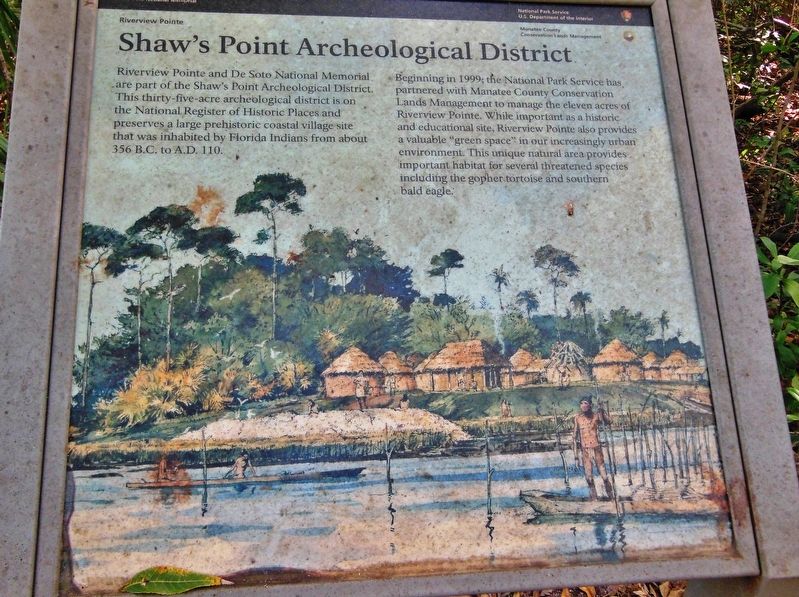 Shaw's Point Archeological District Marker image. Click for full size.