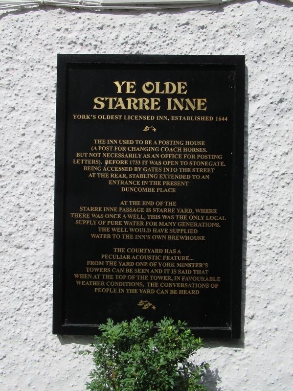 Ye Olde Starre Inn Marker. Click for full size. Ye Olde Starre Inn Marker image. Click for full size.