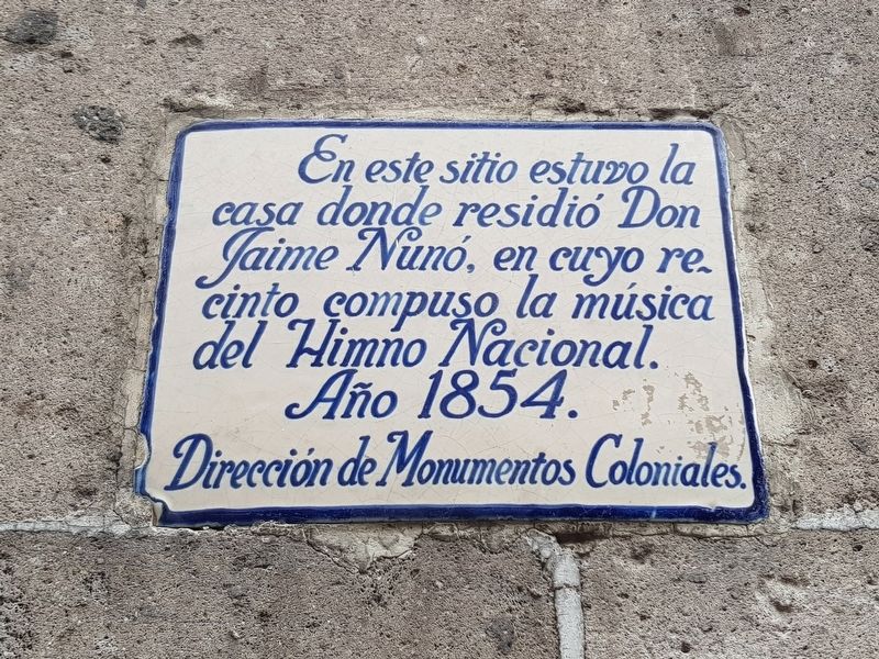 House of Jaime Nunó Marker. Click for full size. House of Jaime Nunó Marker image. Click for full size.