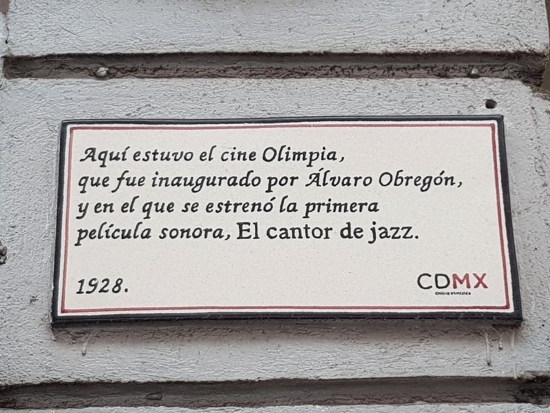 Cine Olimpia Marker. Click for full size. Cine Olimpia Marker image. Click for full size.