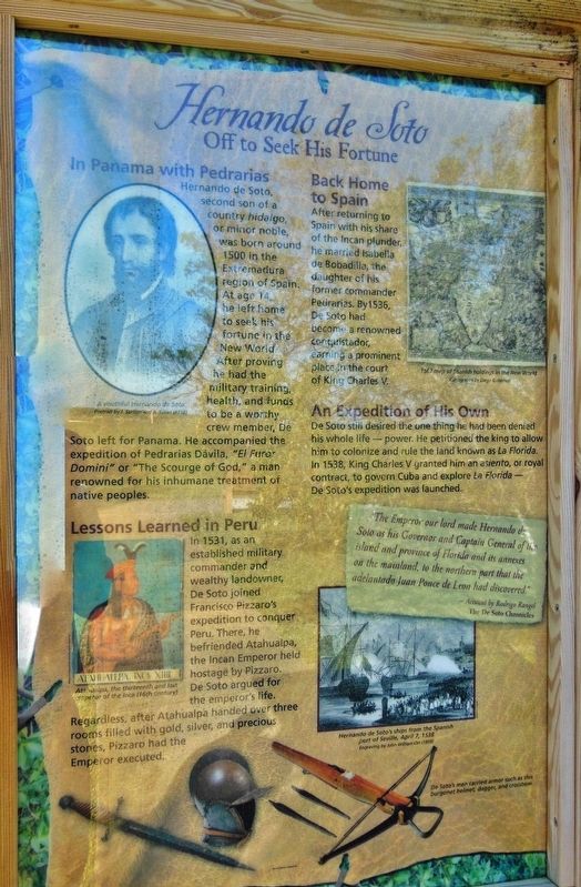 Hernando de Soto Marker. Click for full size. Hernando de Soto Marker image. Click for full size.