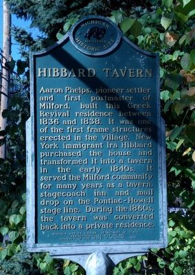 Hibbard Tavern Marker. Click for full size. Hibbard Tavern Marker image. Click for full size.