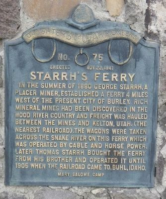 Starrh's Ferry Marker image. Click for full size.