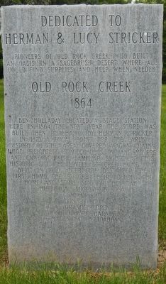 Stricker House Marker. Click for full size. Stricker House Marker image. Click for full size.