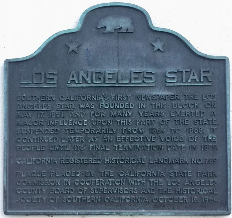 Los Angeles Star Marker image. Click for full size.