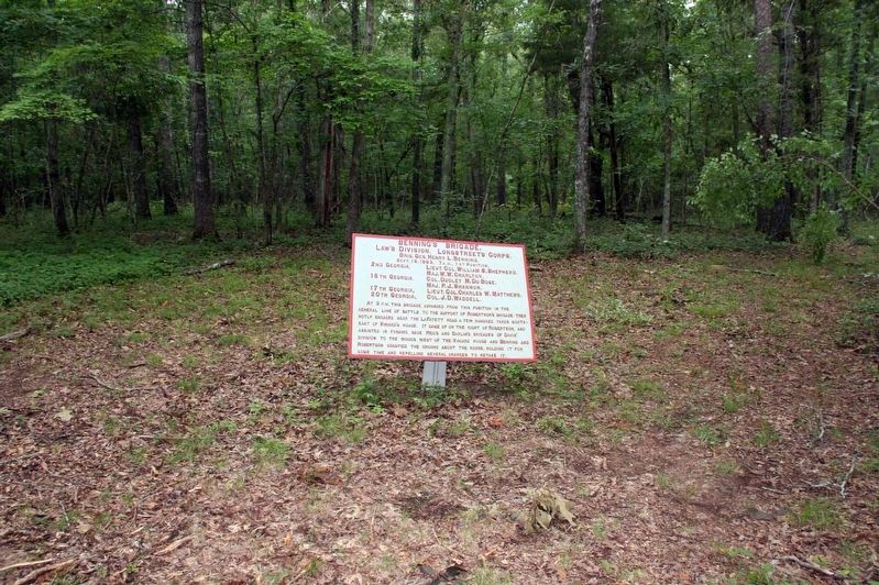 Bennings's Brigade Marker. Click for full size. Bennings's Brigade Marker image. Click for full size.