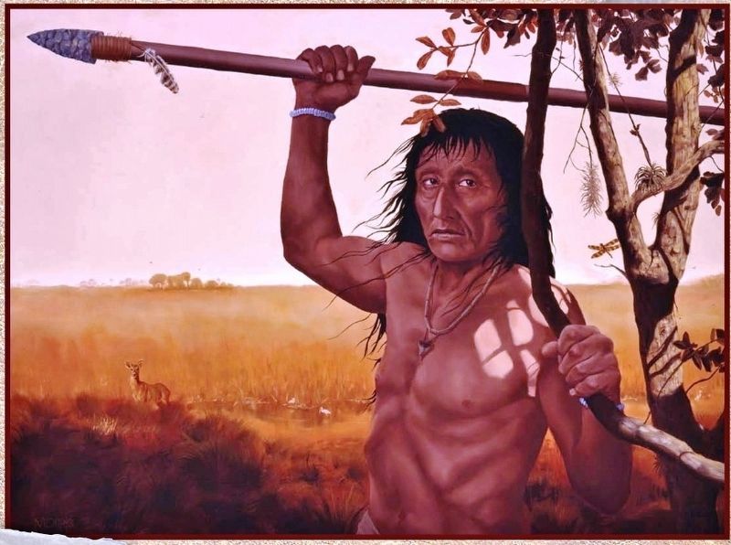 Marker detail: Native American hunting in Florida. Click for full size. Marker detail: Native American hunting in Florida image. Click for full size.