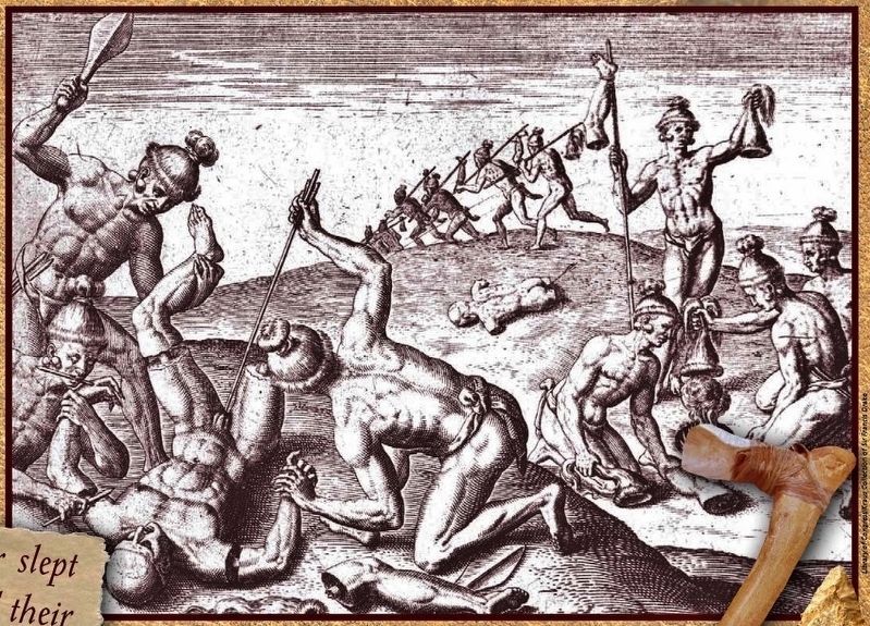 Marker detail: Florida Indian warriors would dismember their slain enemies & keep pieces as trophies image. Click for full size.