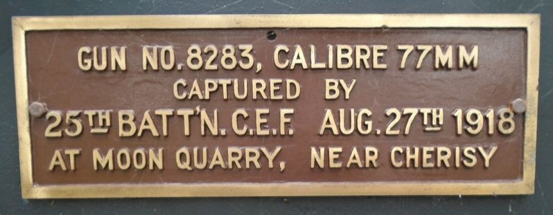 German 77mm Gun Marker image. Click for full size.