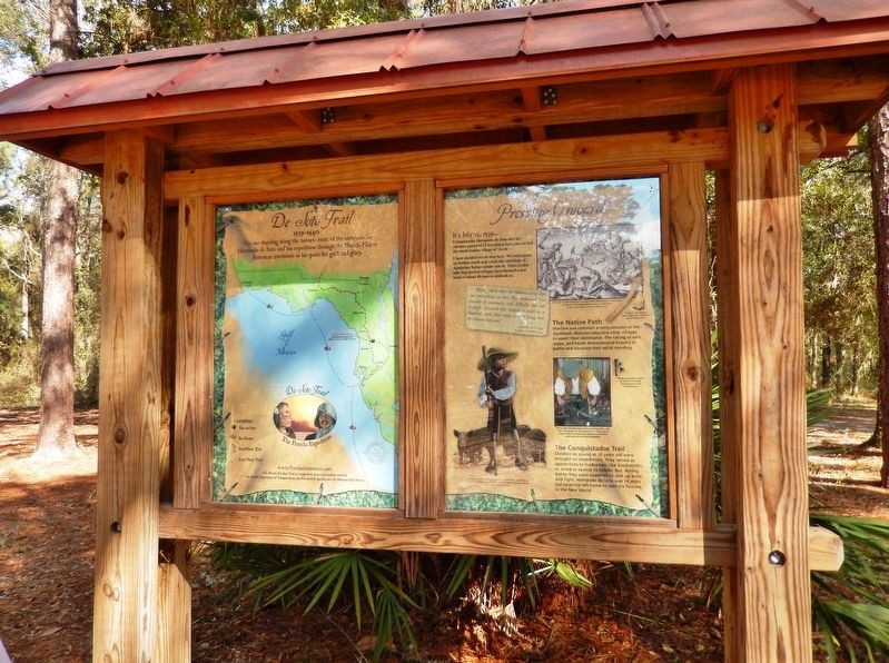 Pressing Onward Marker Kiosk (<i>marker panel is on right side of kiosk</i>) image. Click for full size.