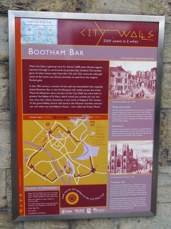 Bootham Bar Marker image. Click for full size.