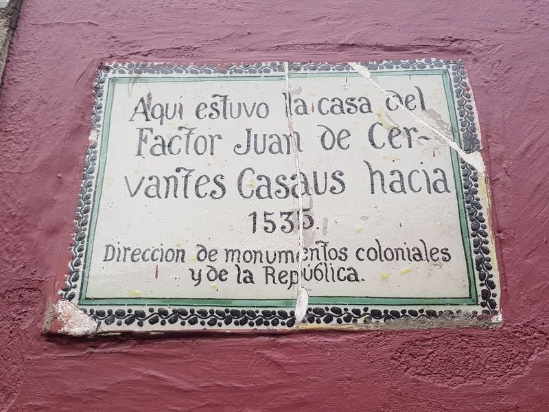 Juan de Cervantes Casaus Marker image. Click for full size.