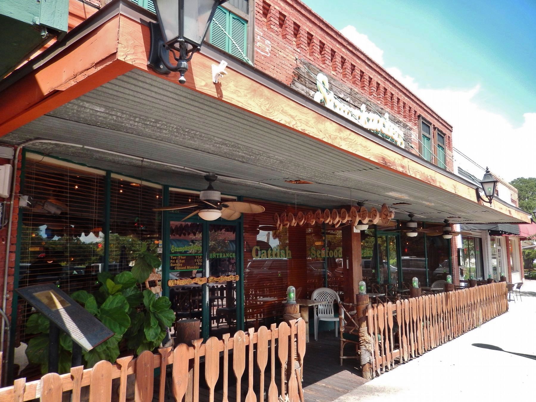 The Dime Store Marker (<i>wide view of current building front; looking east along Main Street</i>) image. Click for full size.