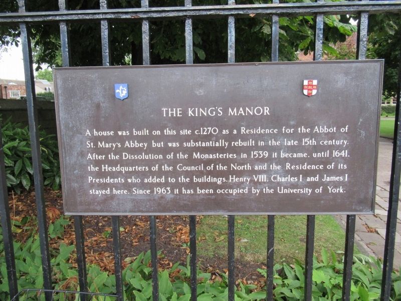 The Kings Manor Marker image. Click for full size.