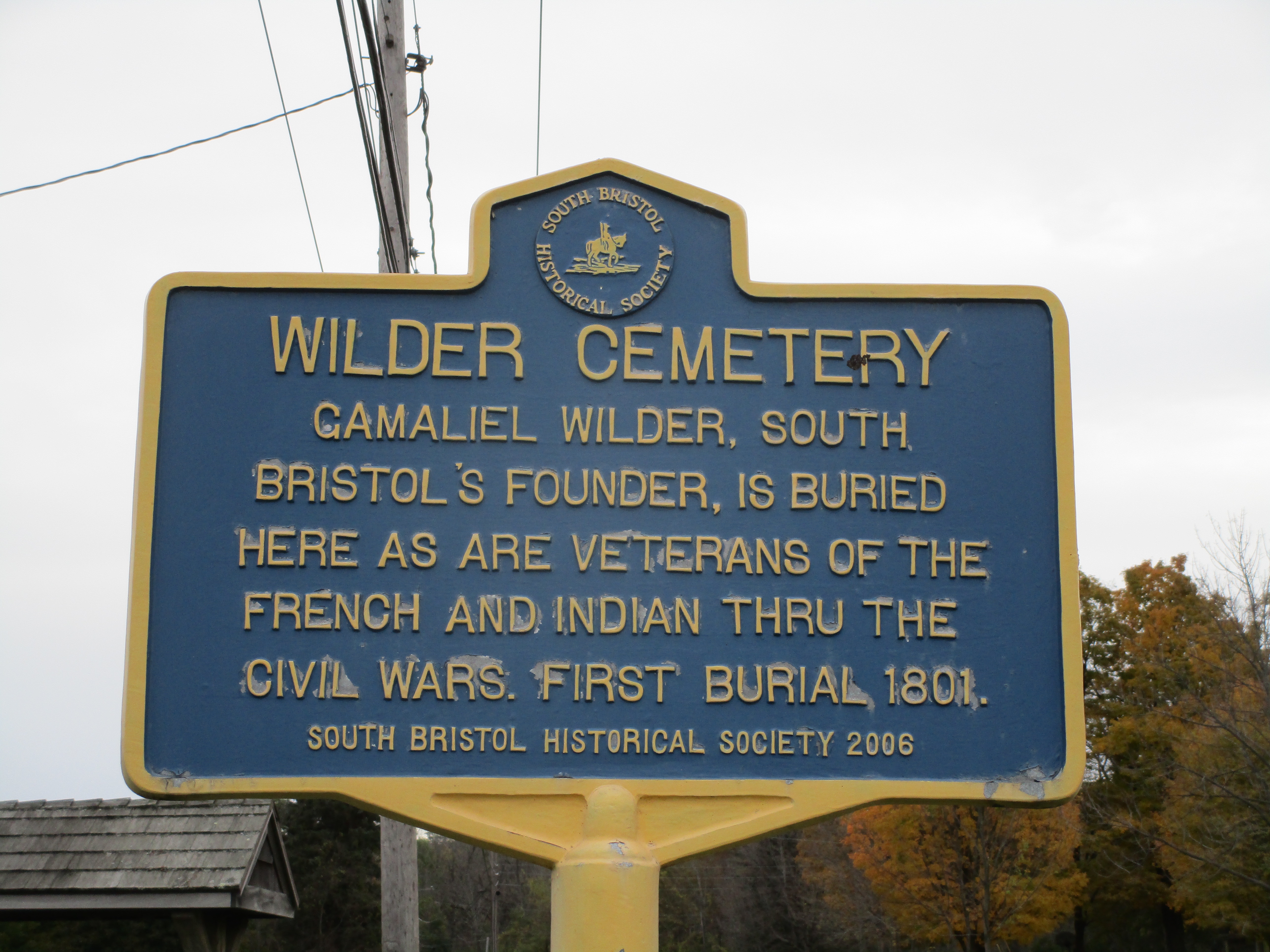 Wilder Cemetery Marker