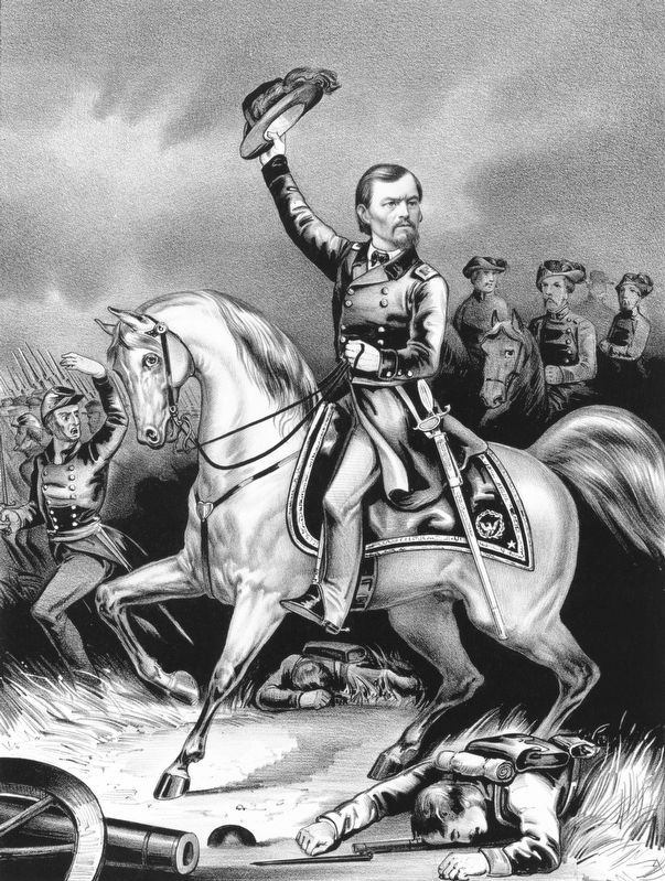 Franz Sigel at Pea Ridge<br>March 8th 1862. Click for full size. Franz Sigel at Pea Ridge<br>March 8th 1862 image. Click for full size.