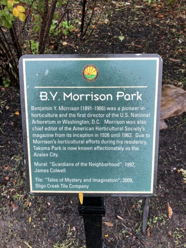 B.Y. Morrison Park Marker. Click for full size. B.Y. Morrison Park Marker image. Click for full size.