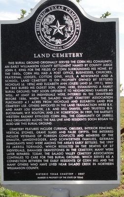 Land Cemetery Marker image. Click for full size.