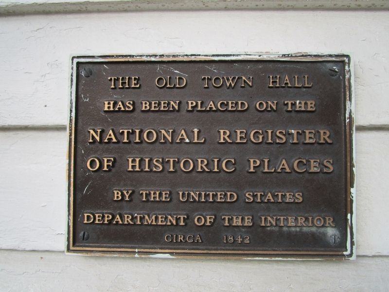 Old Town Hall NRHP Marker image. Click for full size.