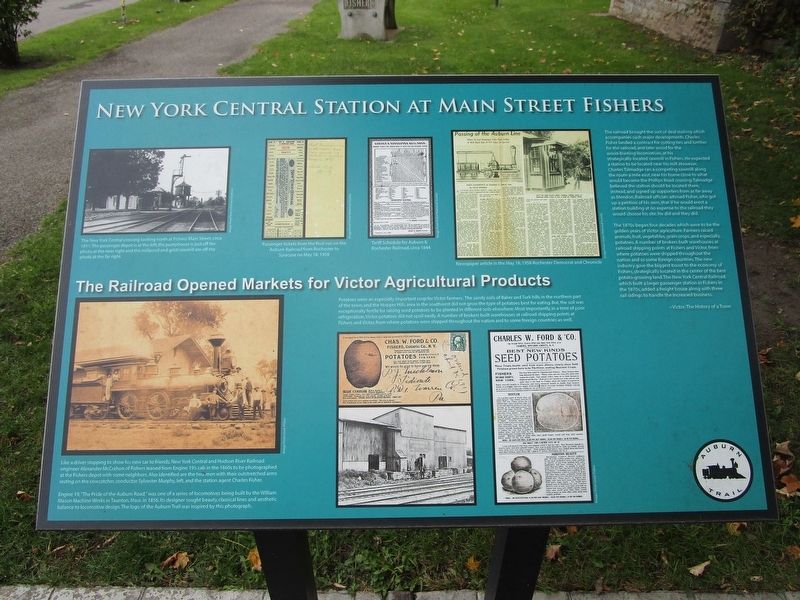 New York Central Station at Main Street Fishers Marker image. Click for full size.