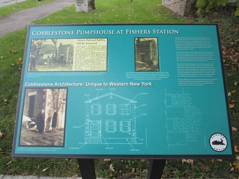 Cobblestone Pumphouse at Fishers Station Marker image. Click for full size.