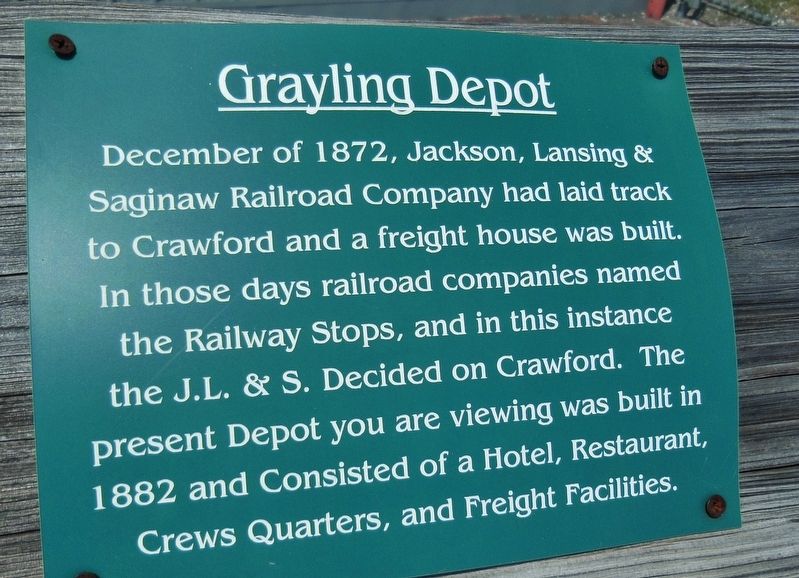 Grayling Depot Marker image. Click for full size.