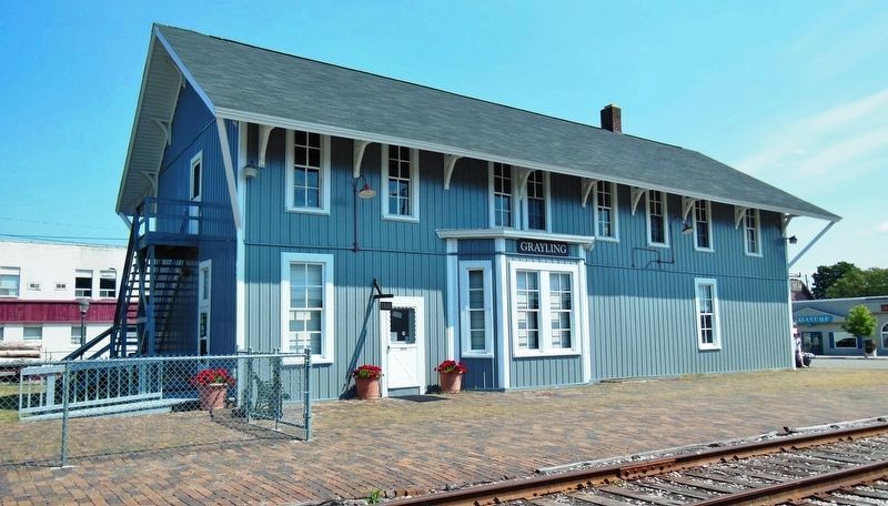 Grayling Depot (<i>southwest corner</i>) image. Click for full size.