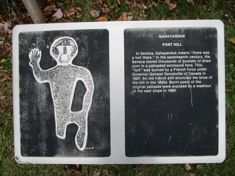 Gahayanduk Fort Hill Marker image. Click for full size.