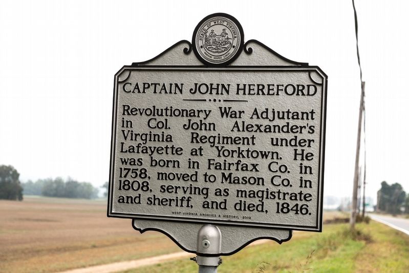 Captain John Hereford side of Marker image. Click for full size.