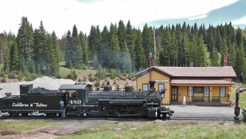 Train Arriving Cumbres Pass. Click for full size. Train Arriving Cumbres Pass image. Click for full size.