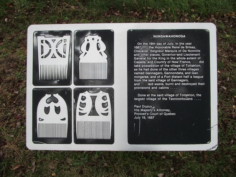 Nundawahonoga Marker. Click for full size. Nundawahonoga Marker image. Click for full size.
