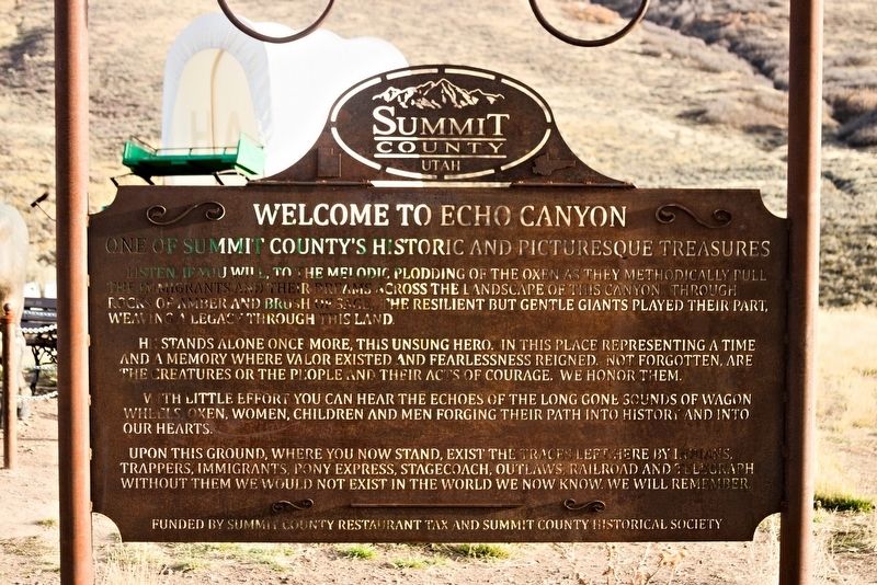 Welcome to Echo Canyon Marker image. Click for full size.