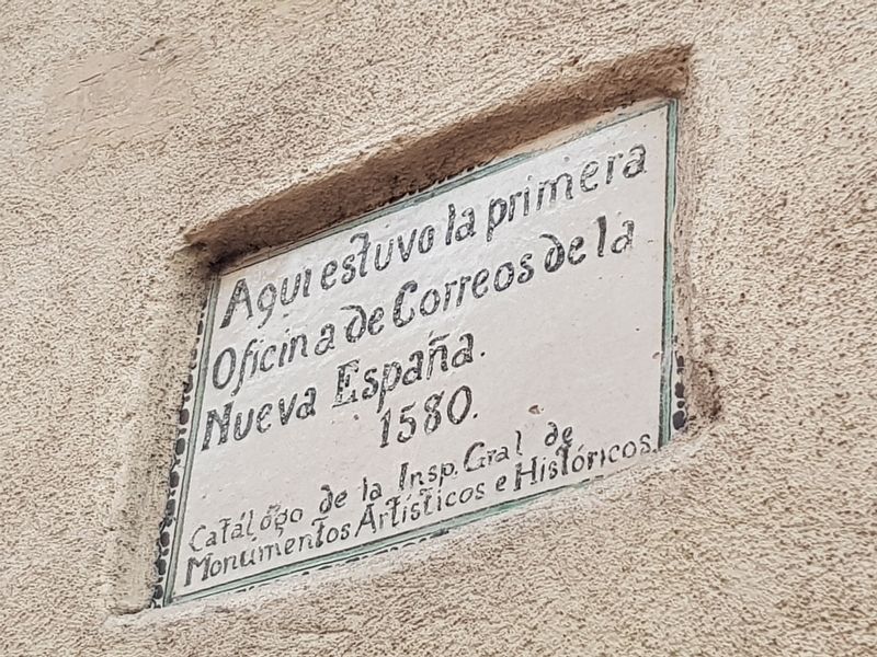 First Post Office in New Spain Marker image. Click for full size.