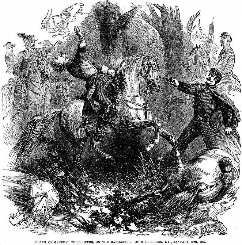 Death of General Zollicoffer<br>Mill Spring Ky,<br>Jan. 19, 1862 image. Click for full size.