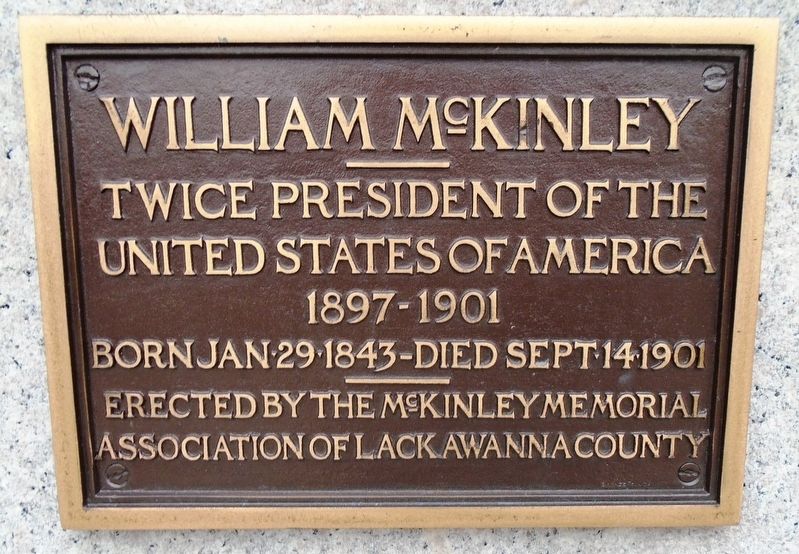 William M<sup><u>c</u></sup>Kinley Marker image. Click for full size.