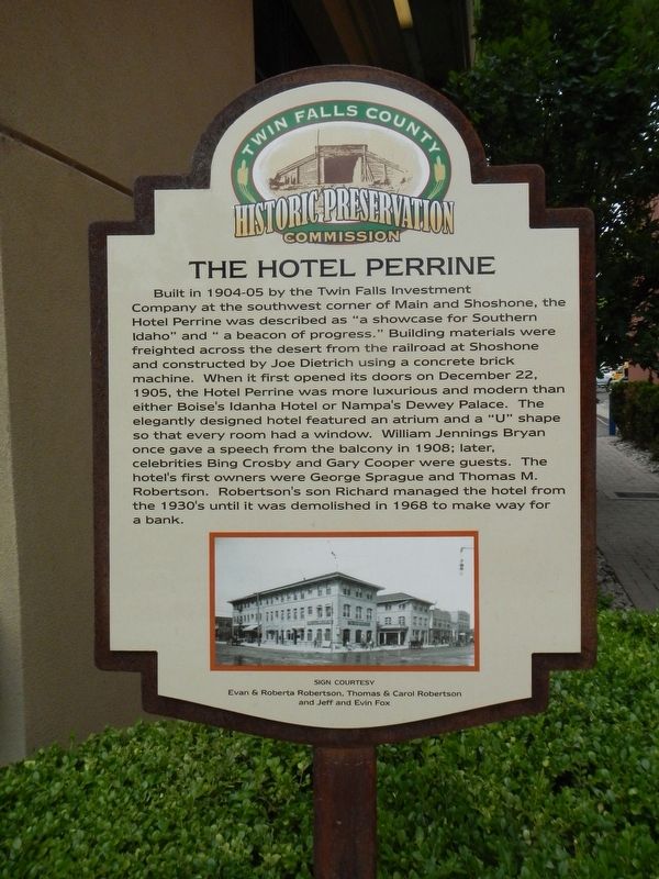 The Hotel Perrine Marker image. Click for full size.