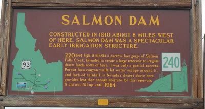 Salmon Dam Marker image. Click for full size.