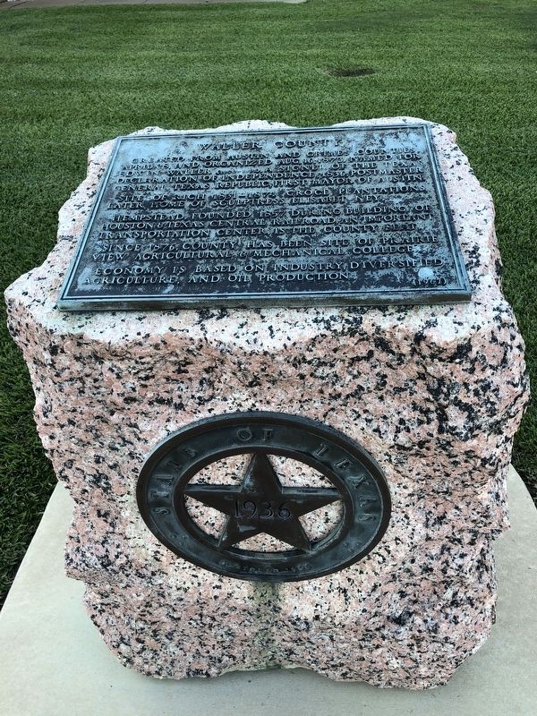 Waller County Marker image. Click for full size.