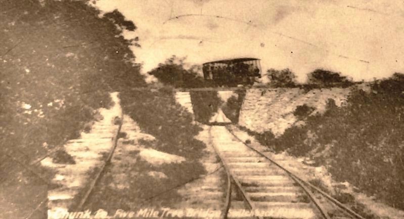 Marker detail: Five Mile Tree Crossover, Switchback Railroad image. Click for full size.