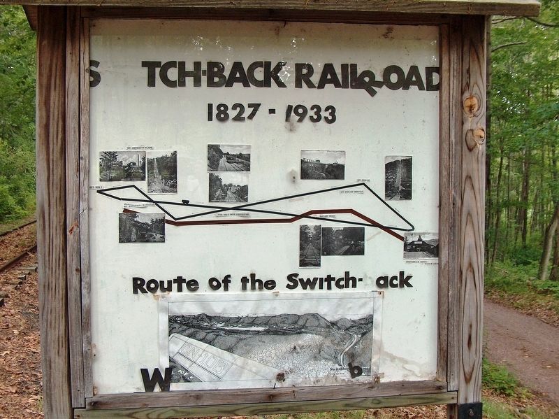 Switchback Railroad Route Map (<i>located on trail, about 1 mile east of marker</i>) image. Click for full size.