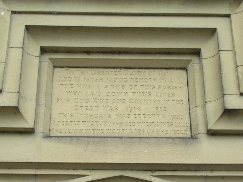 St Andrew Corbridge World War I Memorial image. Click for full size.